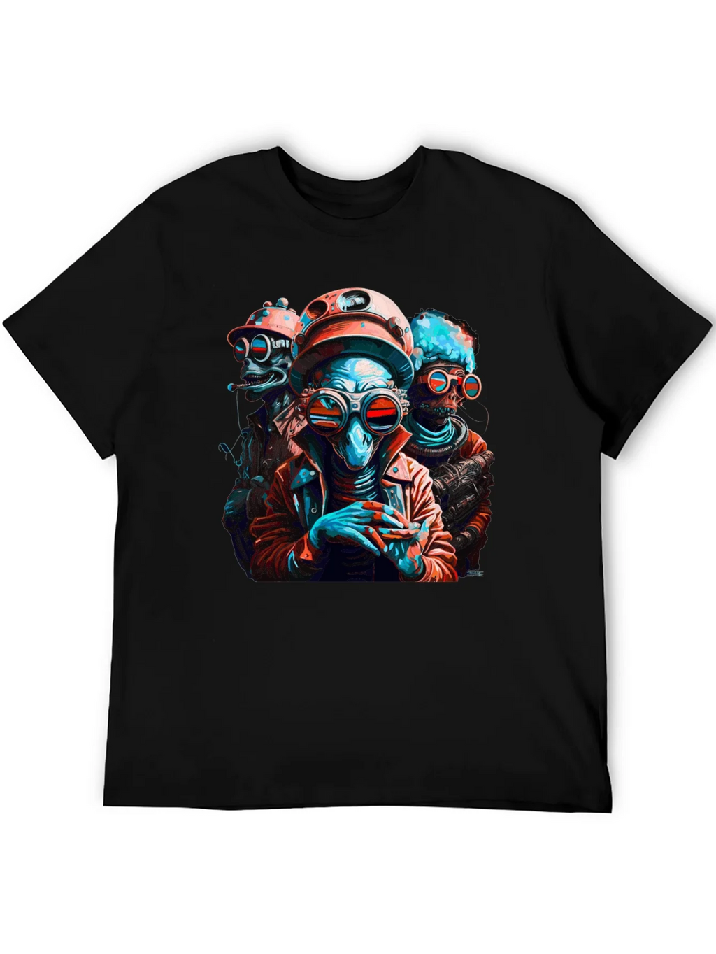 Retro Sci-Fi Alien Crew Graphic T-Shirt product image 4