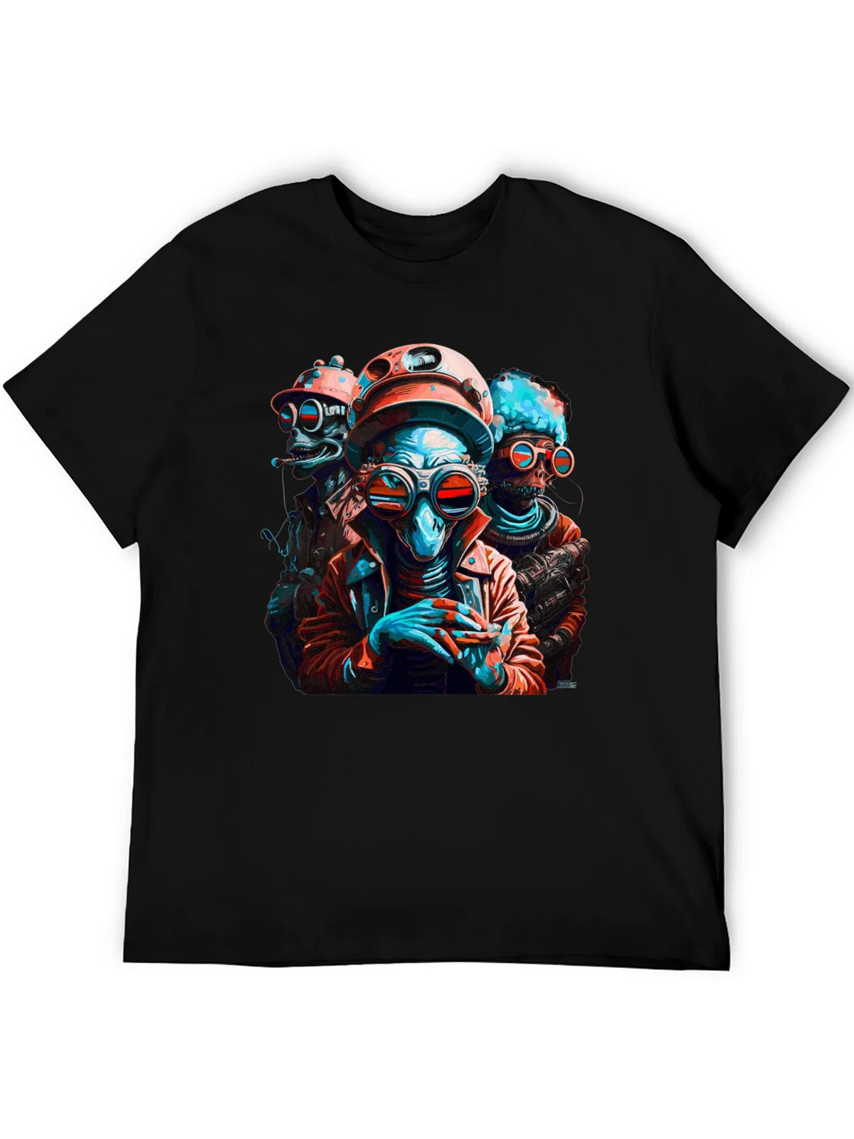 Retro Sci-Fi Alien Crew Graphic T-Shirt product image 4