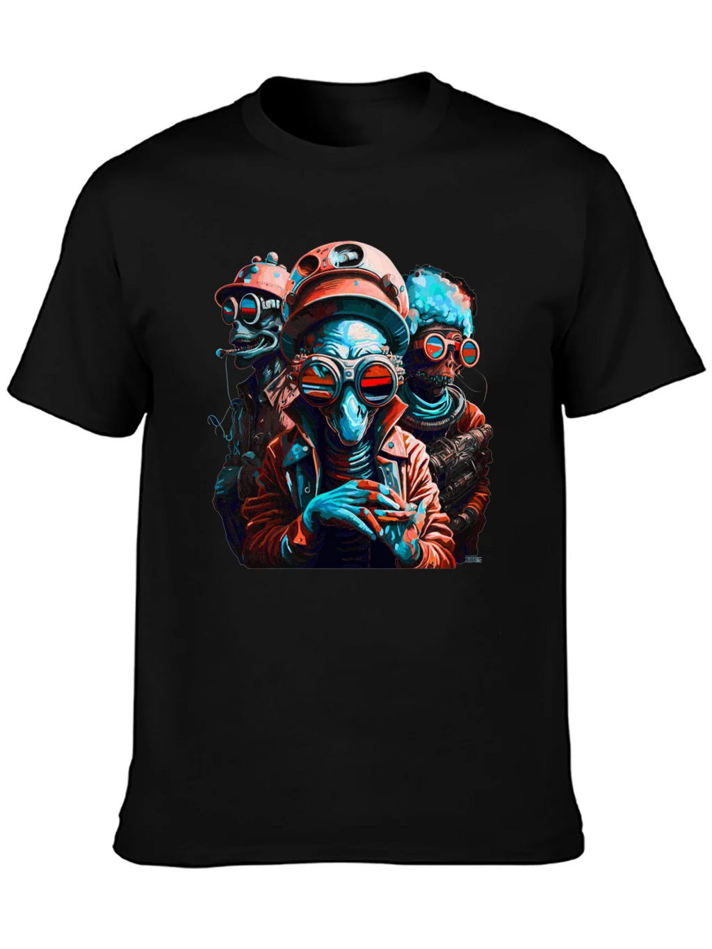 Retro Sci-Fi Alien Crew Graphic T-Shirt product image 3