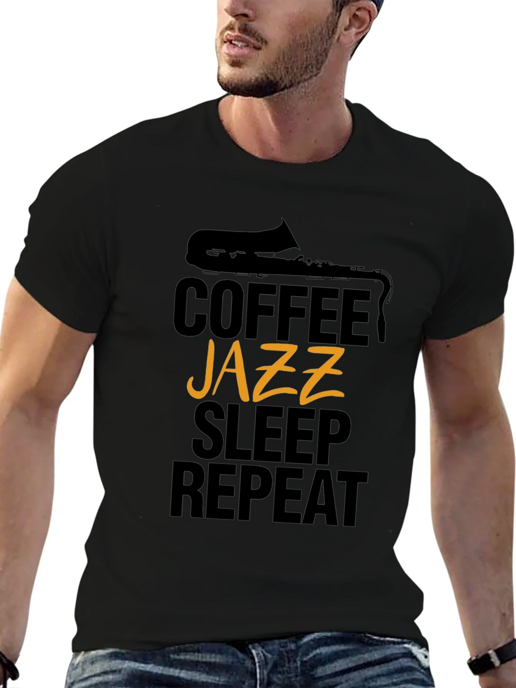 Coffee Jazz Sleep Repeat T-Shirt product image 5