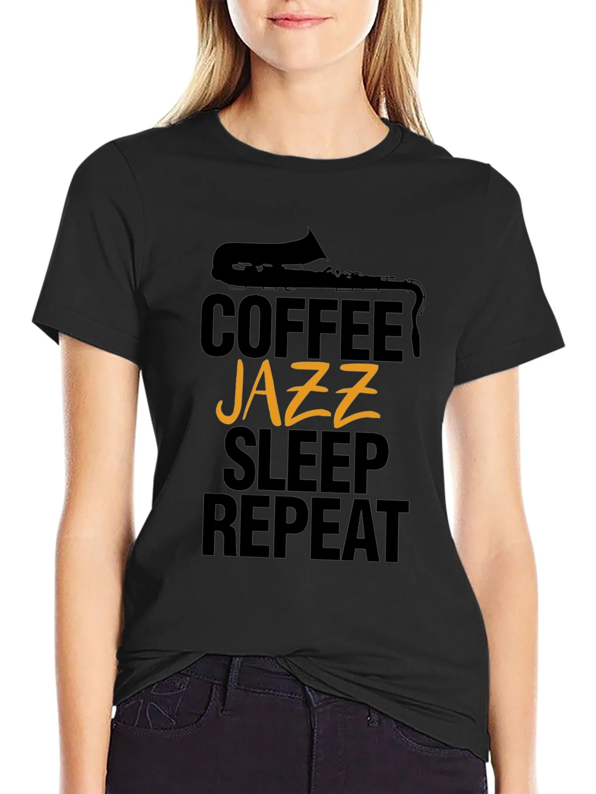 Coffee Jazz Sleep Repeat T-Shirt product image 2