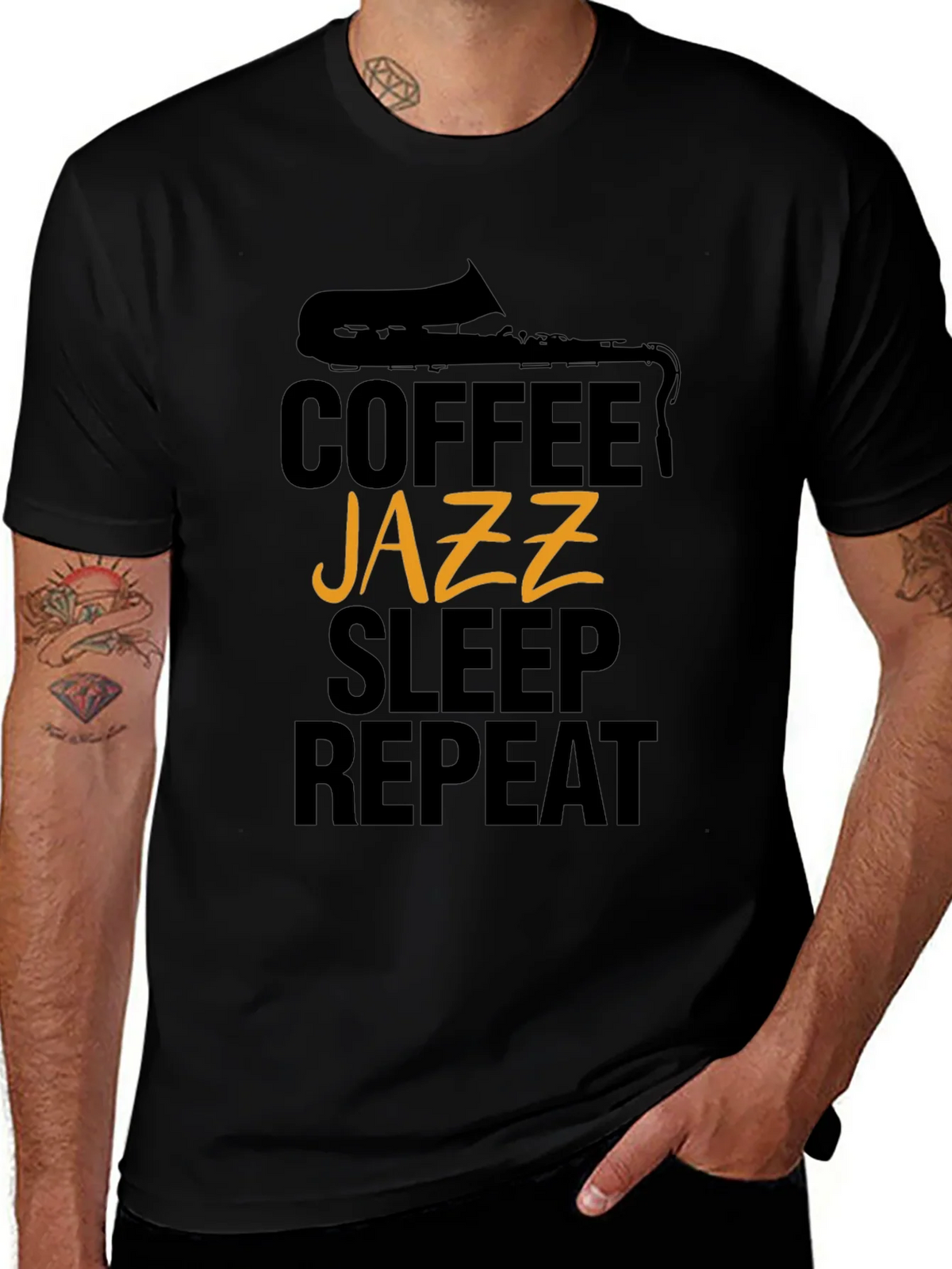 Coffee Jazz Sleep Repeat T-Shirt product image 1