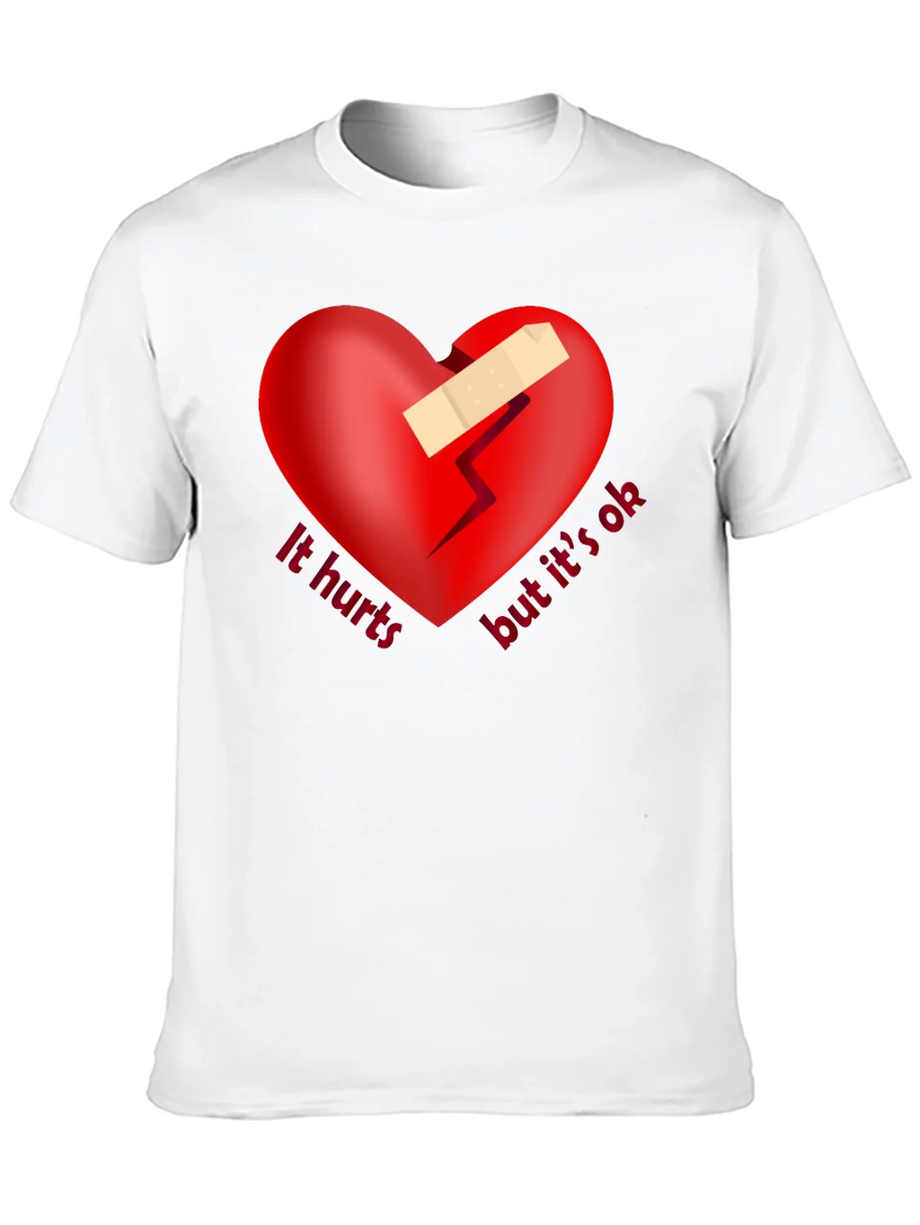 It Hurts But Its Ok Graphic Tee - Black product image 8