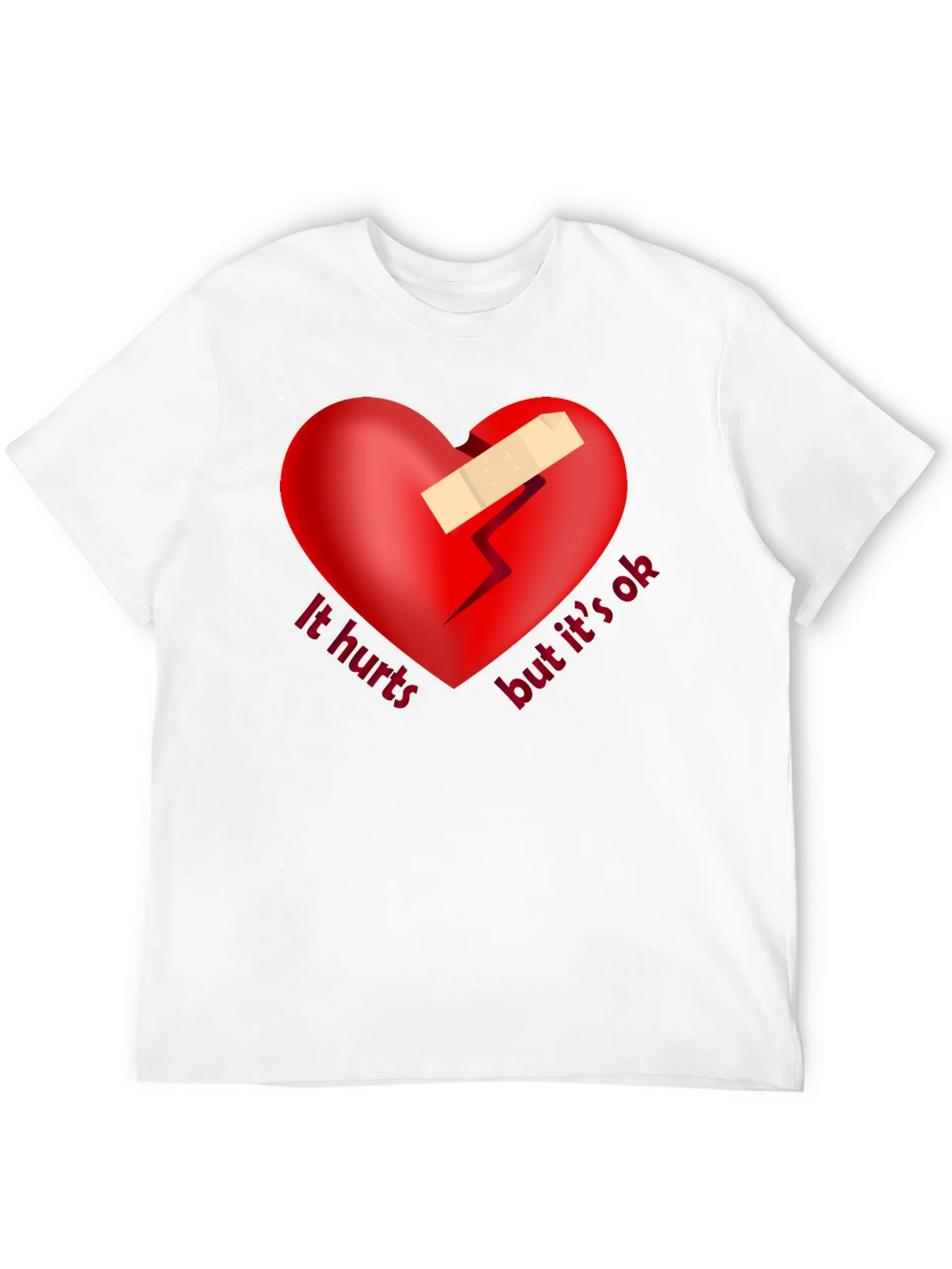 It Hurts But Its Ok Graphic Tee - Black product image 10