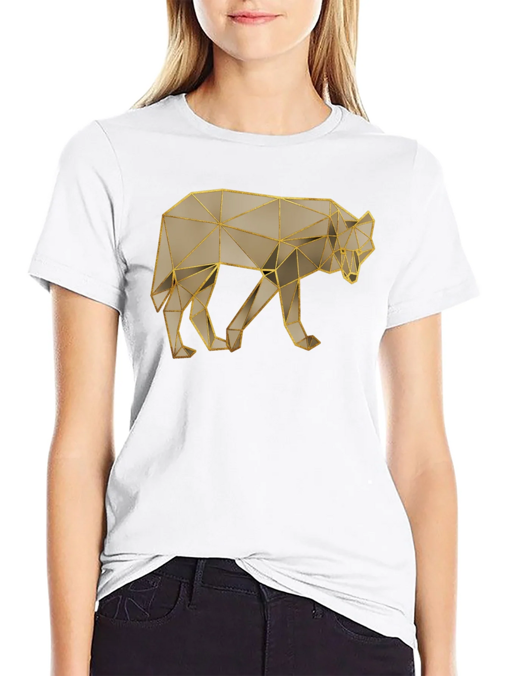 Geometric Wolf Graphic Tee - Stylish Minimalist Design product image 8