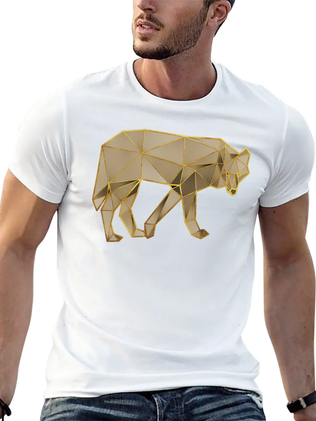 Geometric Wolf Graphic Tee - Stylish Minimalist Design product image 12