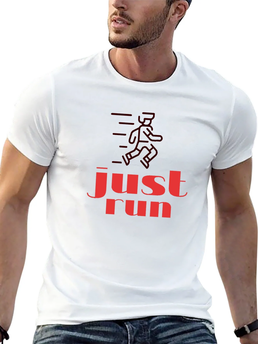 Just Run Graphic T-Shirt - Black product image 12