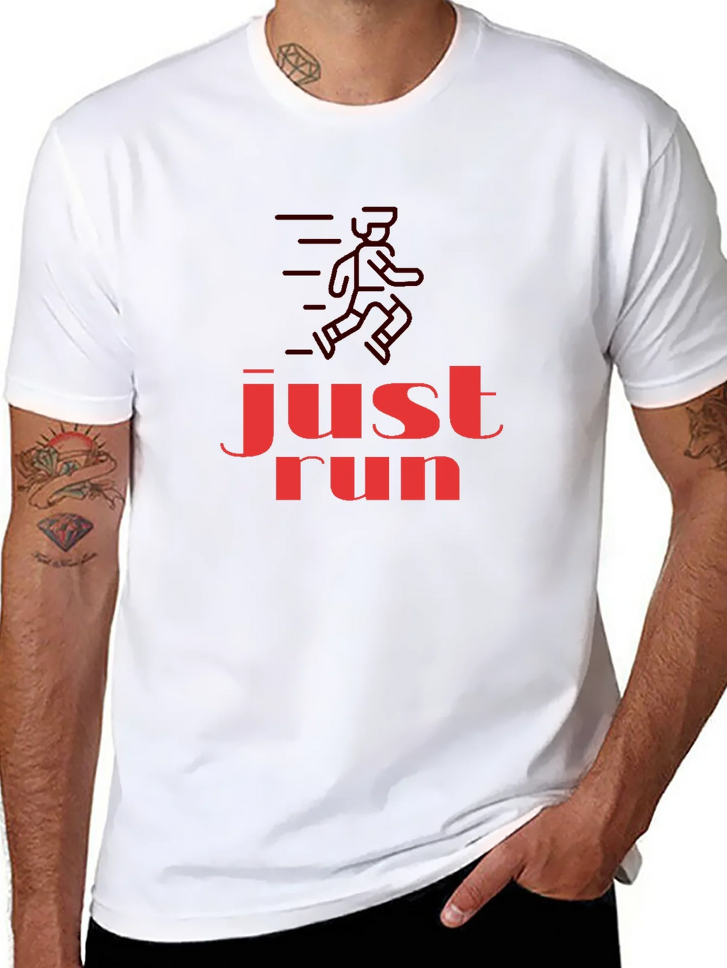 Just Run Graphic T-Shirt - Black product image 7