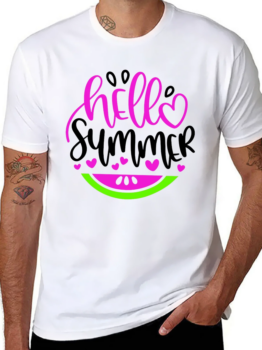 Hello Summer Watermelon Graphic Tee product image 7