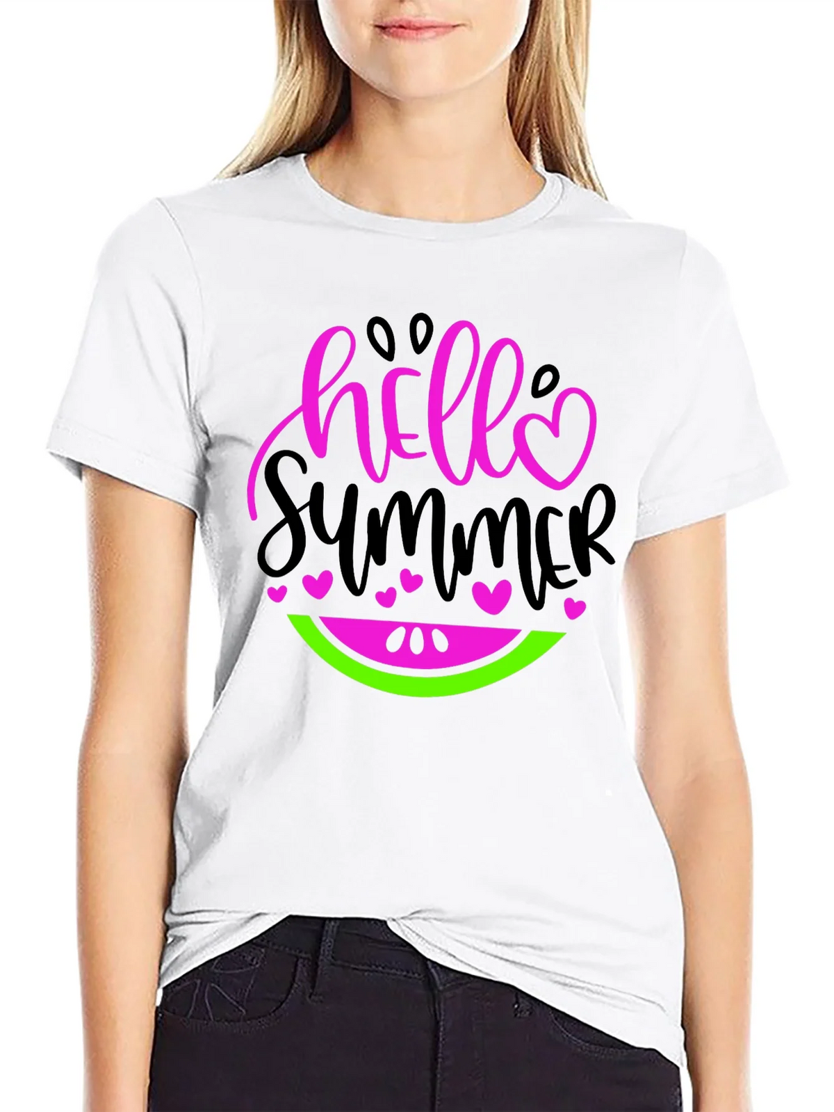 Hello Summer Watermelon Graphic Tee product image 8