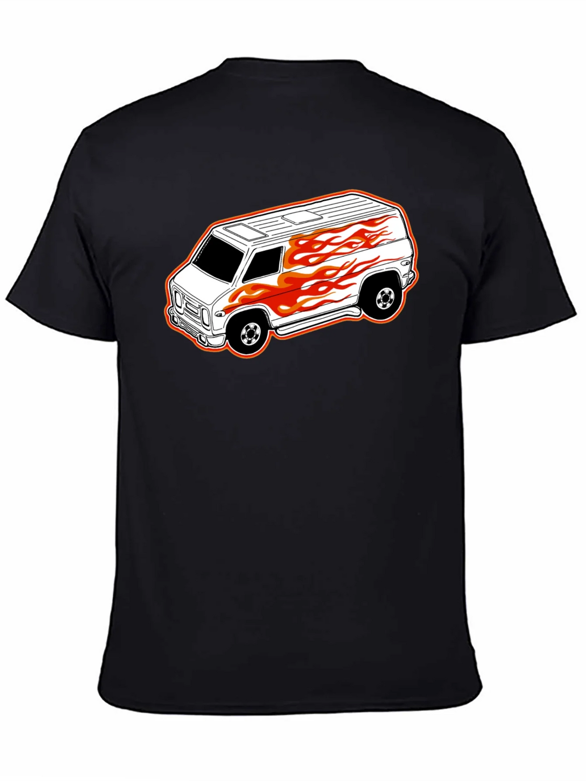 Black T-Shirt with Custom Van Graphic product image 4