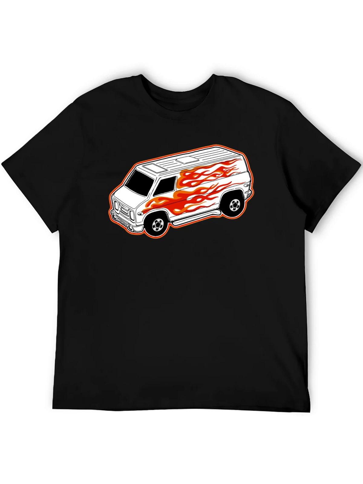 Black T-Shirt with Custom Van Graphic product image 5