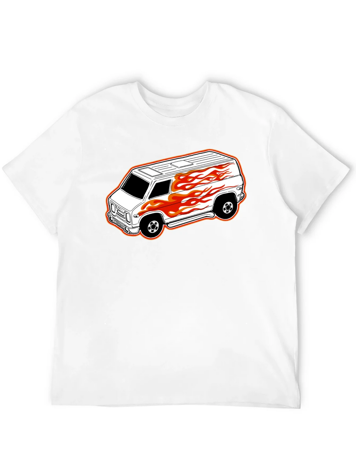 Black T-Shirt with Custom Van Graphic product image 11