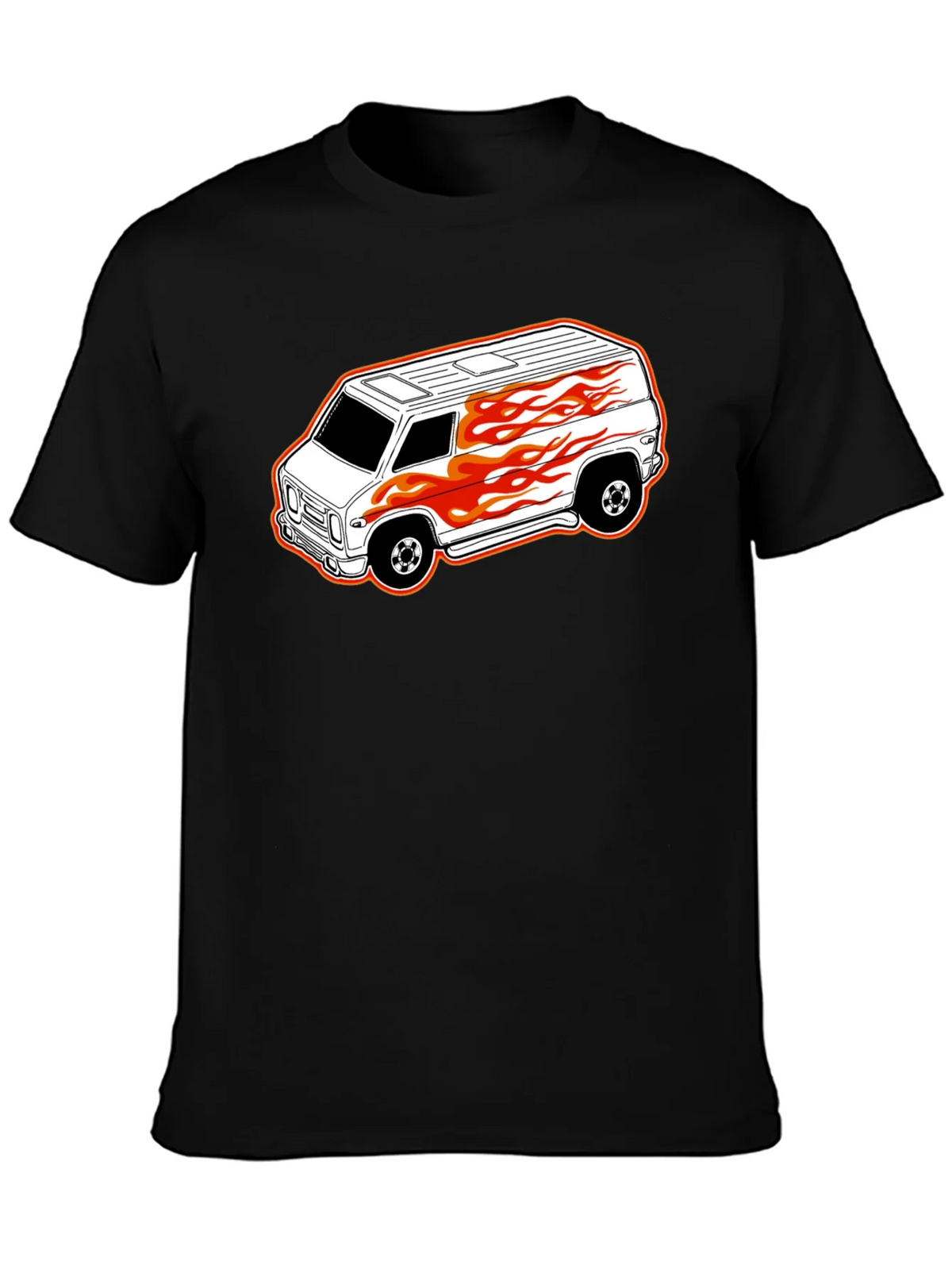 Black T-Shirt with Custom Van Graphic product image 3