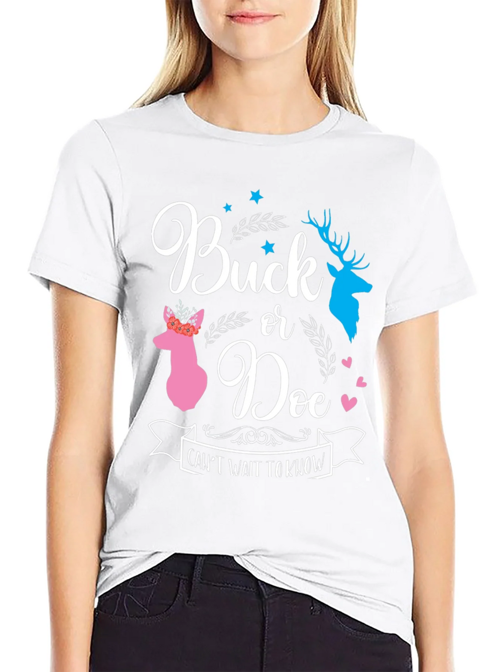 Buck or Doe Gender Reveal T-Shirt product image 7