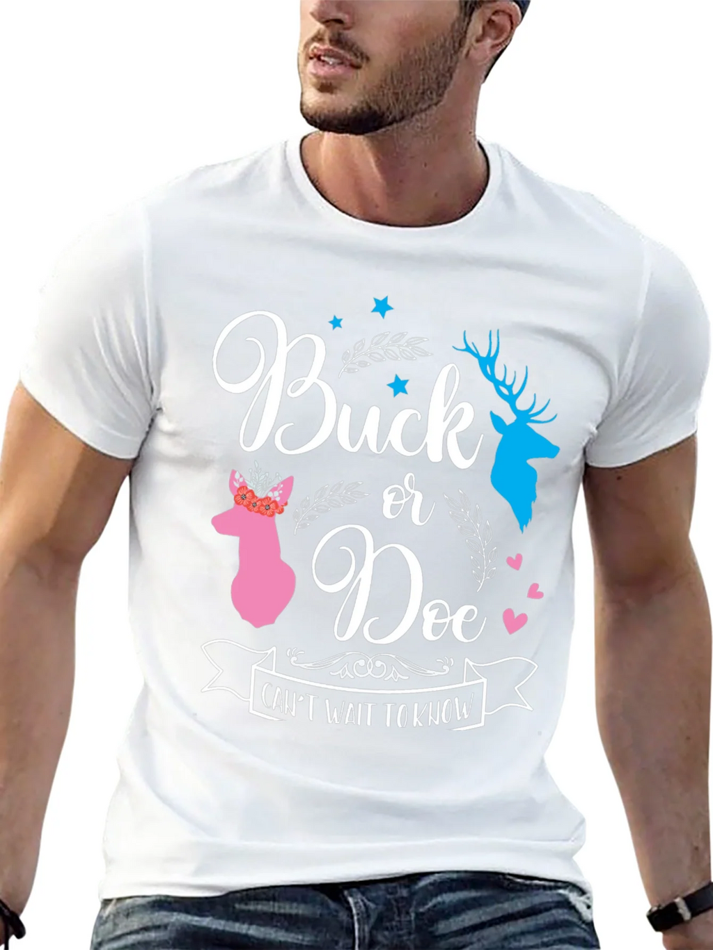 Buck or Doe Gender Reveal T-Shirt product image 11
