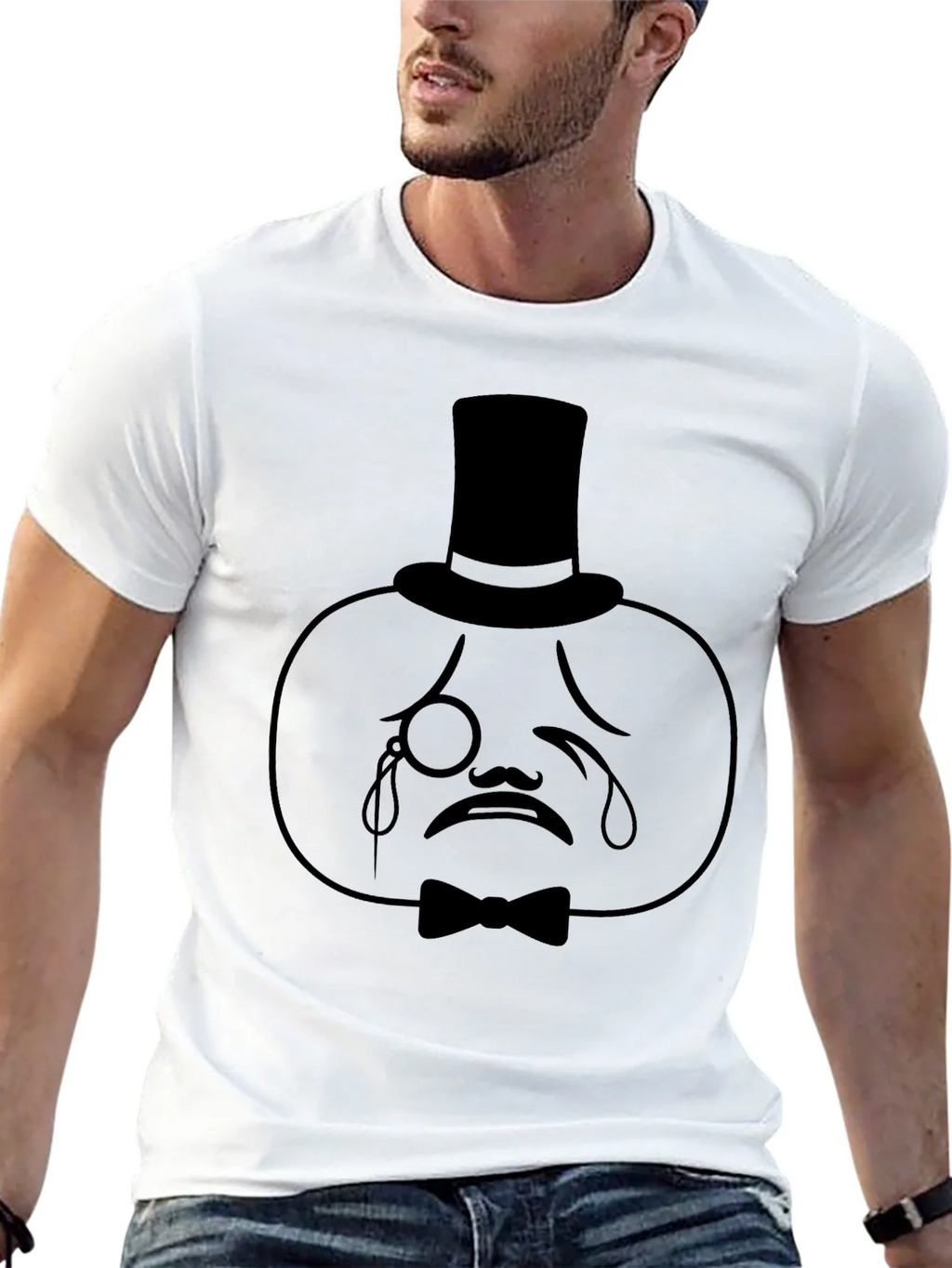 Dapper Crying Pumpkin T-Shirt - Unique Halloween Apparel product image 7