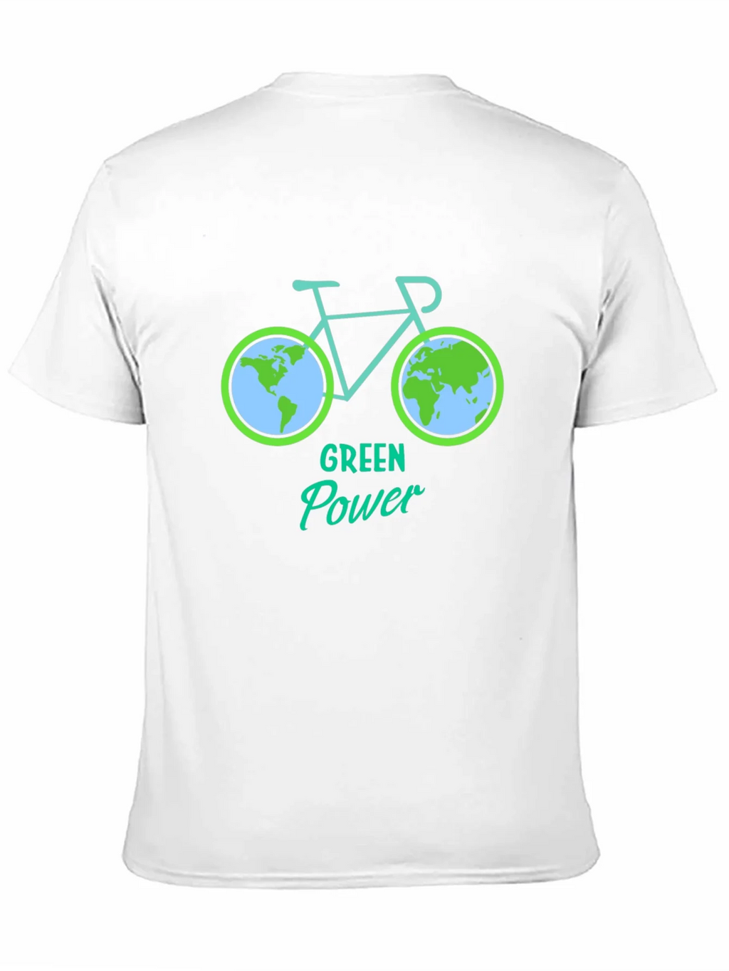 Green Power Earth Bicycle Graphic Tee - Eco Friendly product image 5