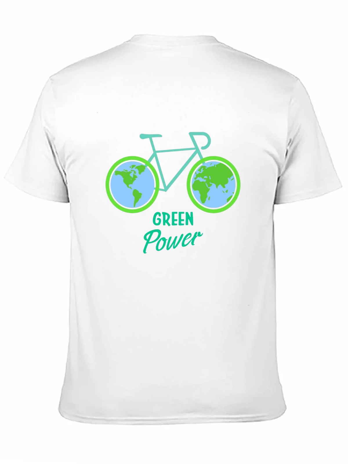 Green Power Earth Bicycle Graphic Tee - Eco Friendly product image 5