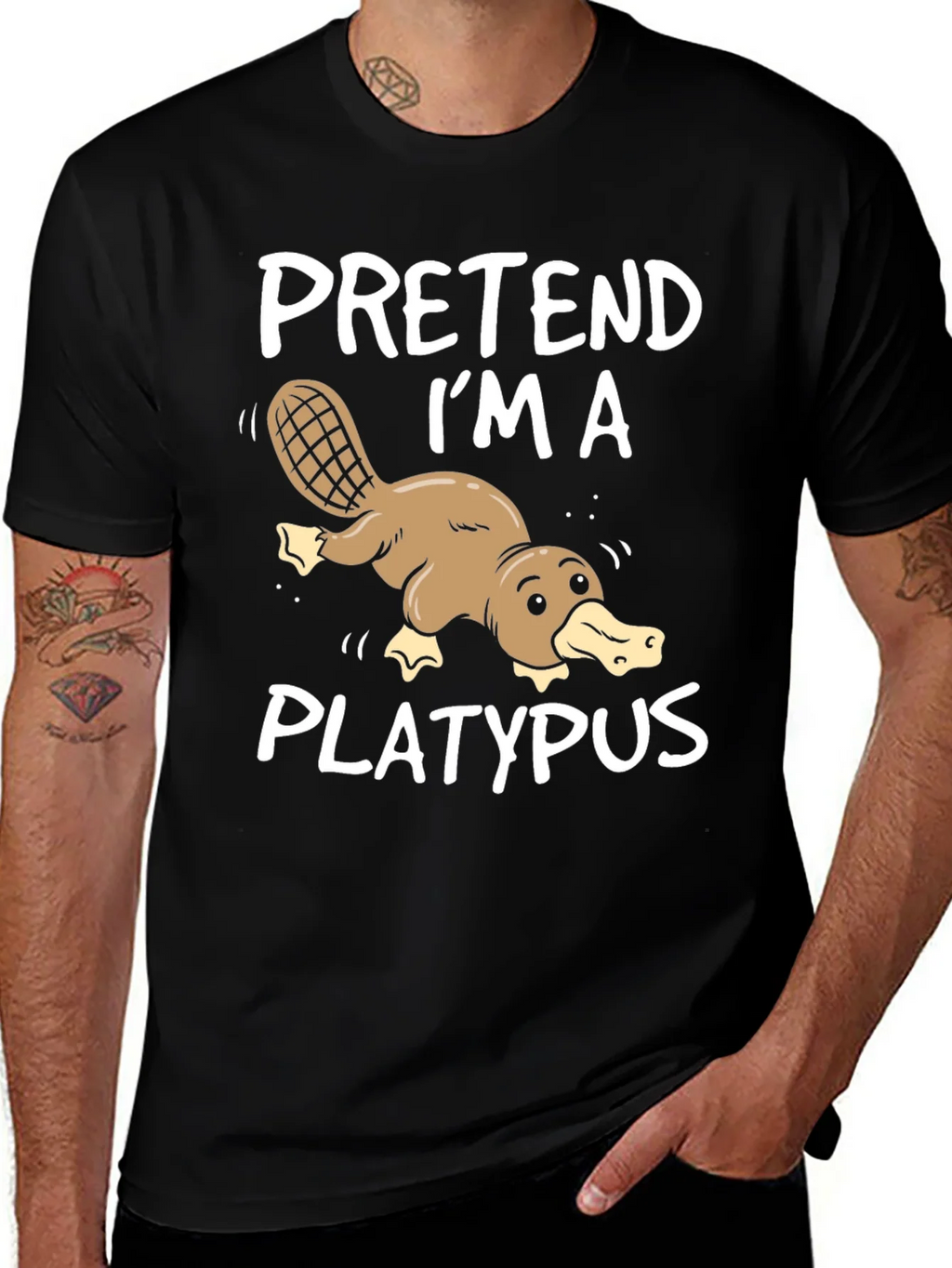 Pretend Im a Platypus Funny T-Shirt product image 1