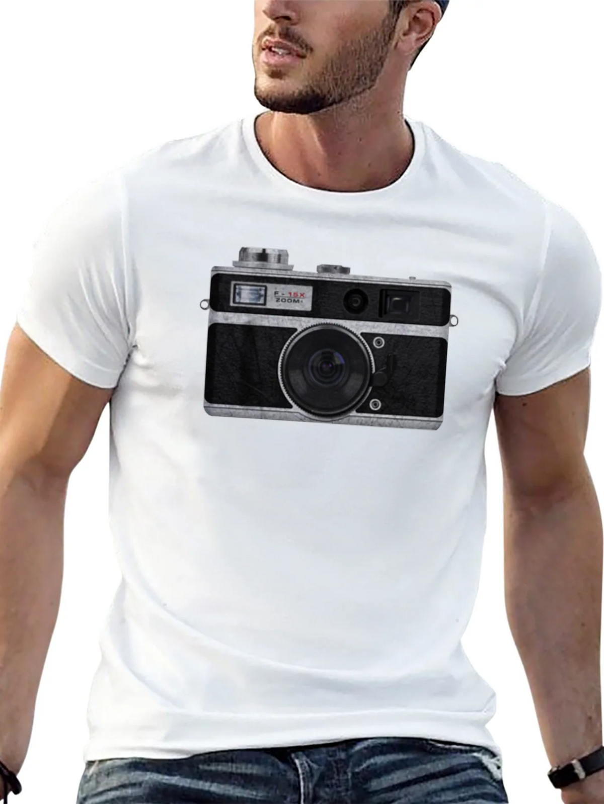 Retro Camera Graphic T-Shirt - Black product image 8