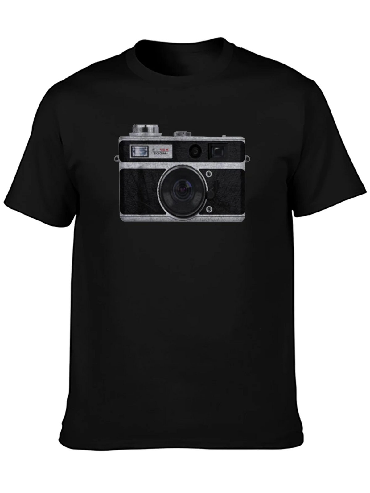 Retro Camera Graphic T-Shirt - Black product image 3