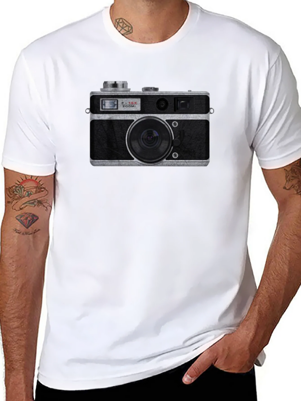 Retro Camera Graphic T-Shirt - Black product image 5