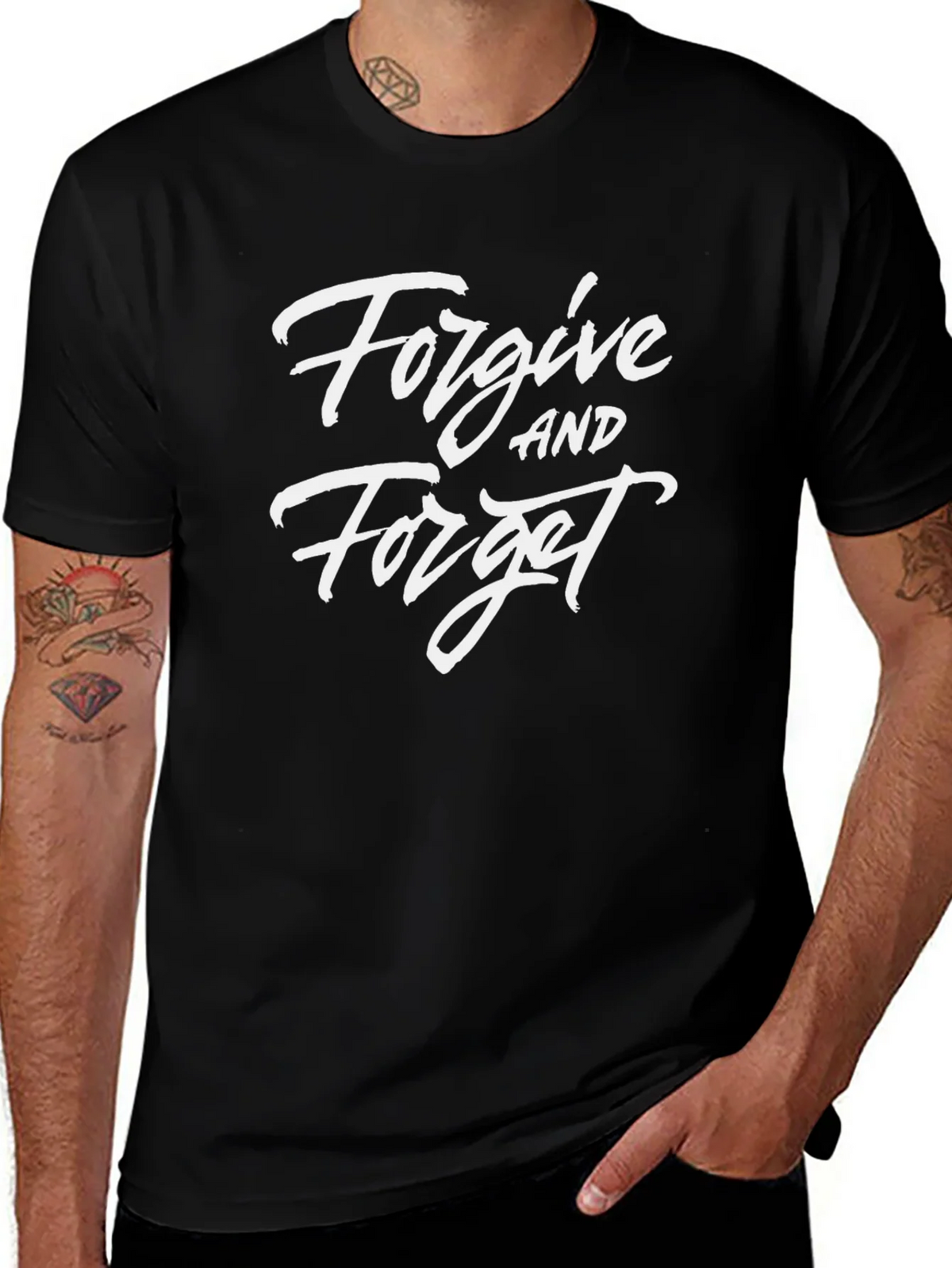 Forgive and Forget Black Graphic Tee product image 1