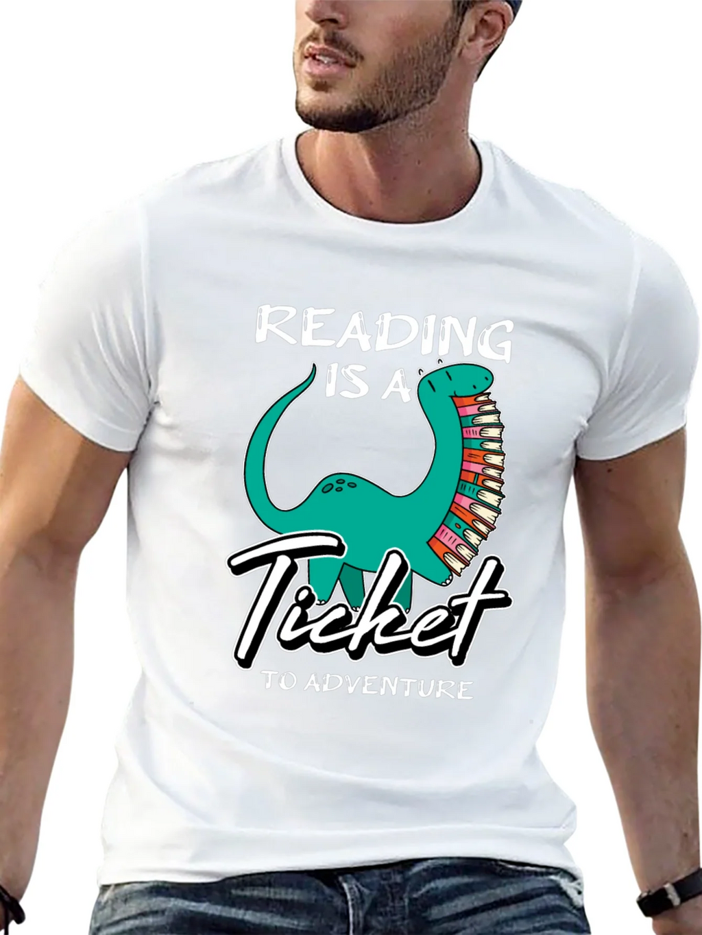 Reading Dinosaur Graphic Tee product image 12