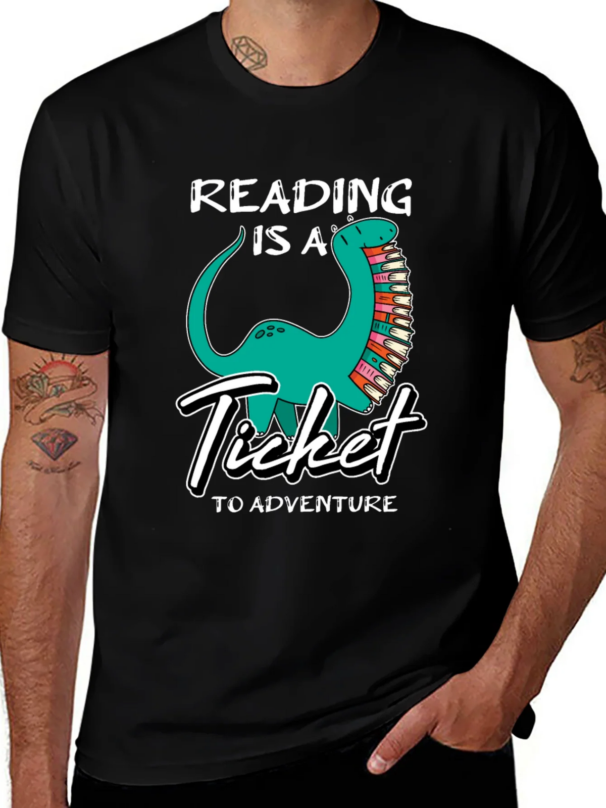 Reading Dinosaur Graphic Tee product image 1
