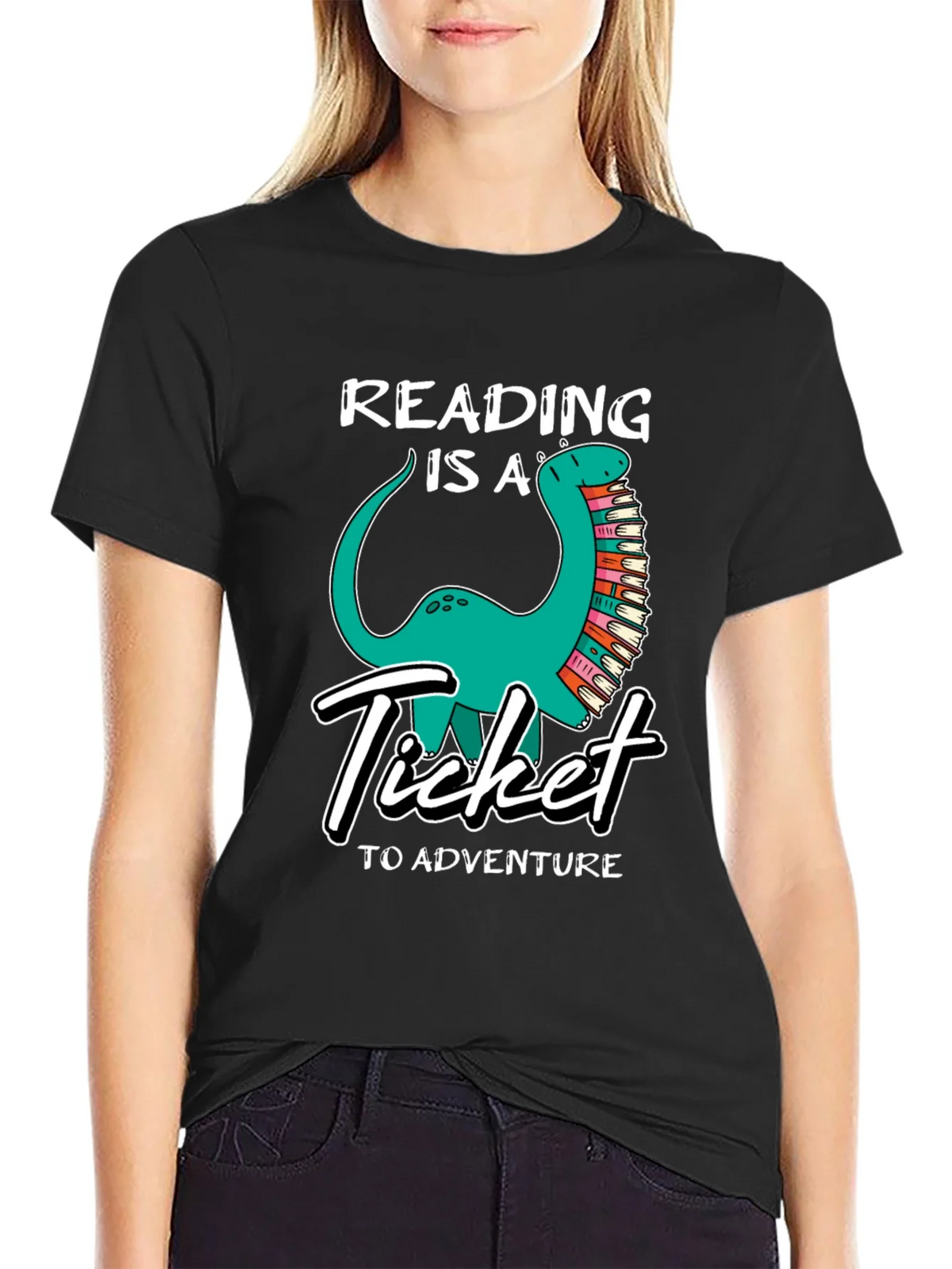 Reading Dinosaur Graphic Tee product image 2