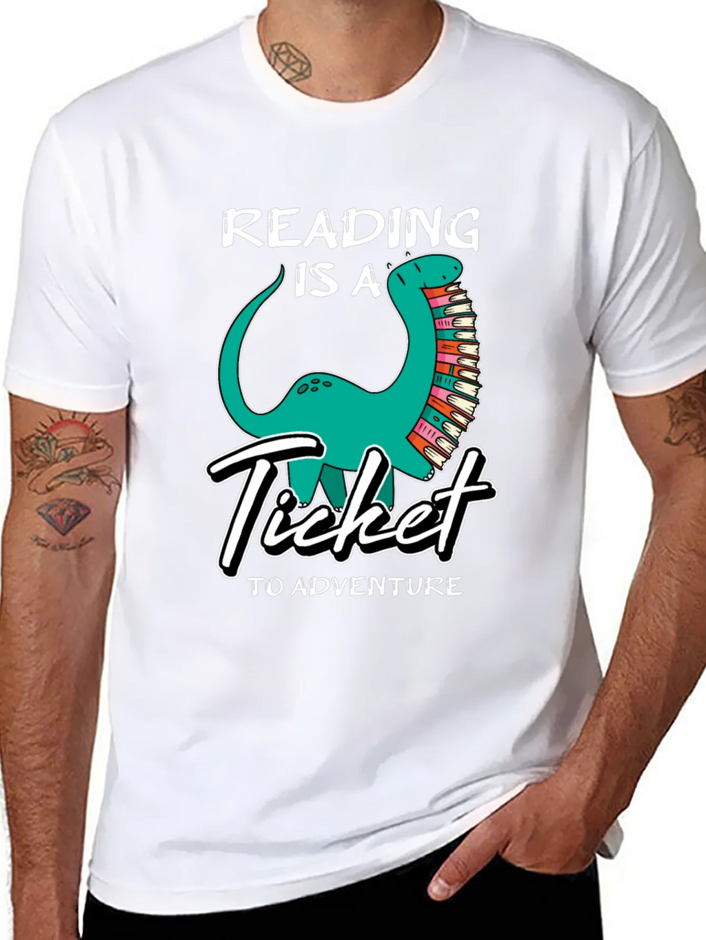Reading Dinosaur Graphic Tee product image 7