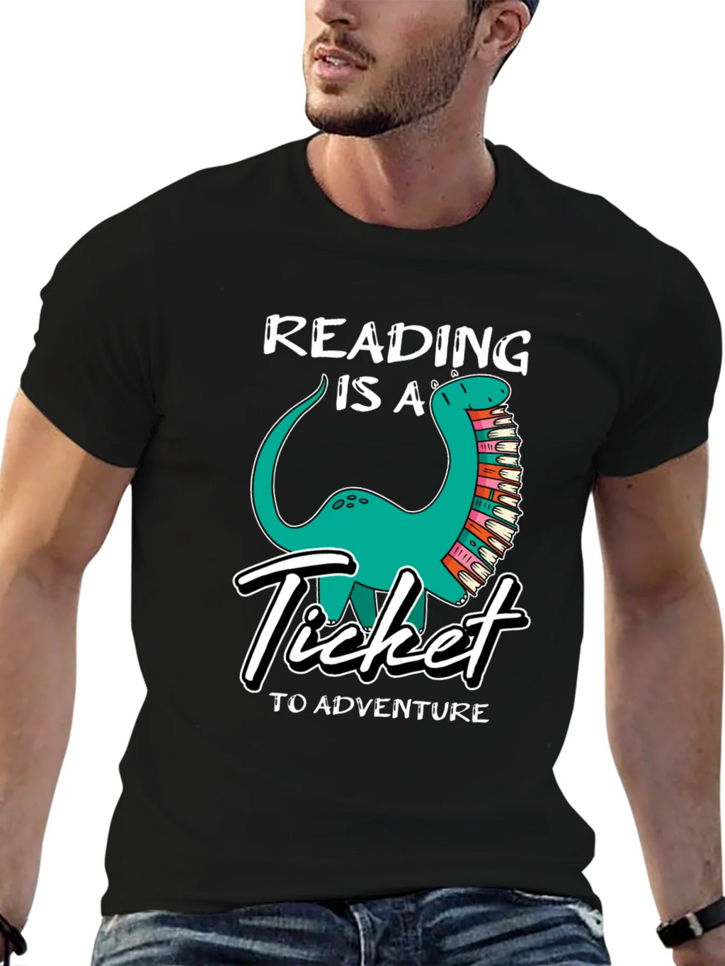 Reading Dinosaur Graphic Tee product image 6