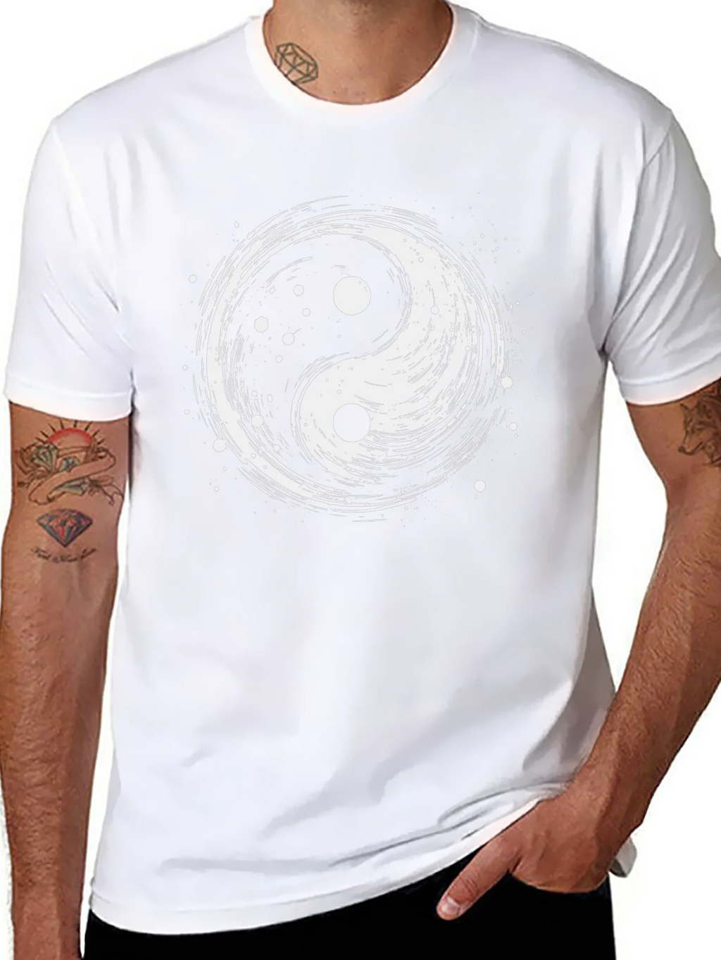 Yin Yang Graphic T-Shirt - Black Cotton Tee product image 7