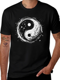 Yin Yang Graphic T-Shirt - Black Cotton Tee product image 1