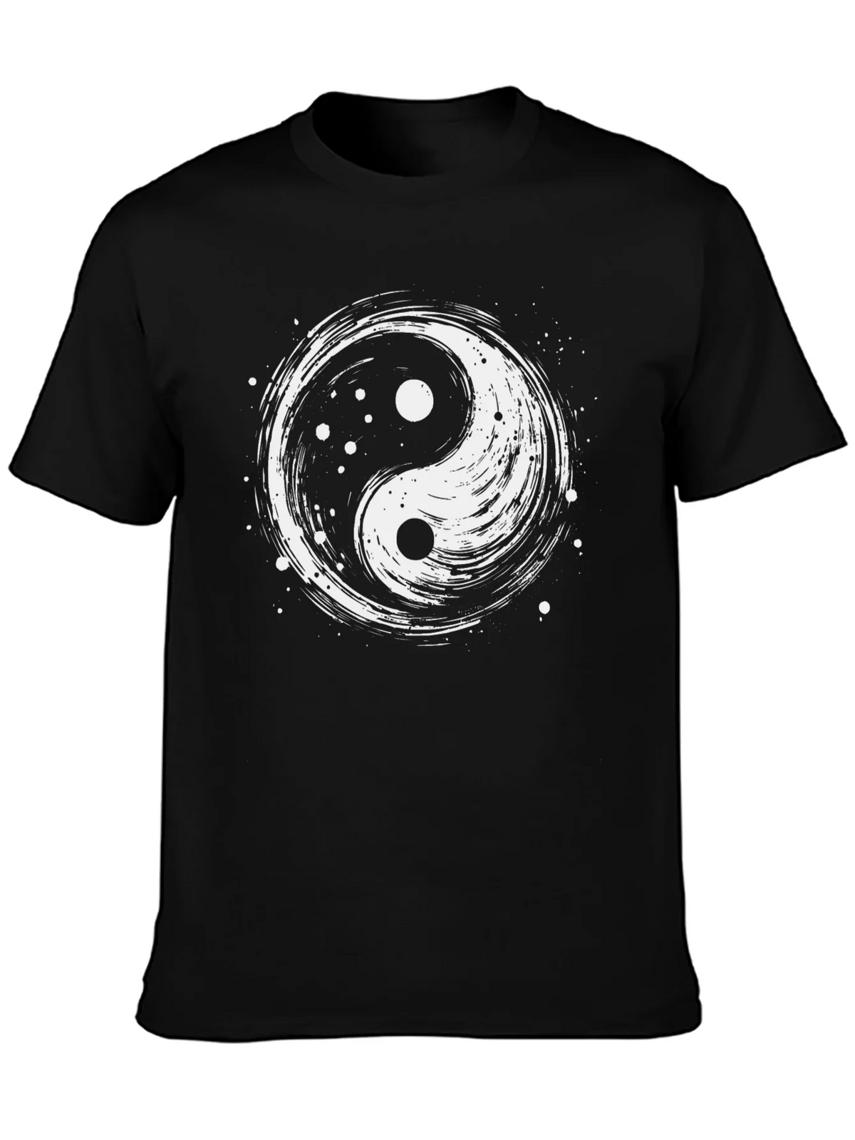 Yin Yang Graphic T-Shirt - Black Cotton Tee product image 3