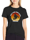 Curling Girl T-Shirt - Just A Who Loves Tee product image 1