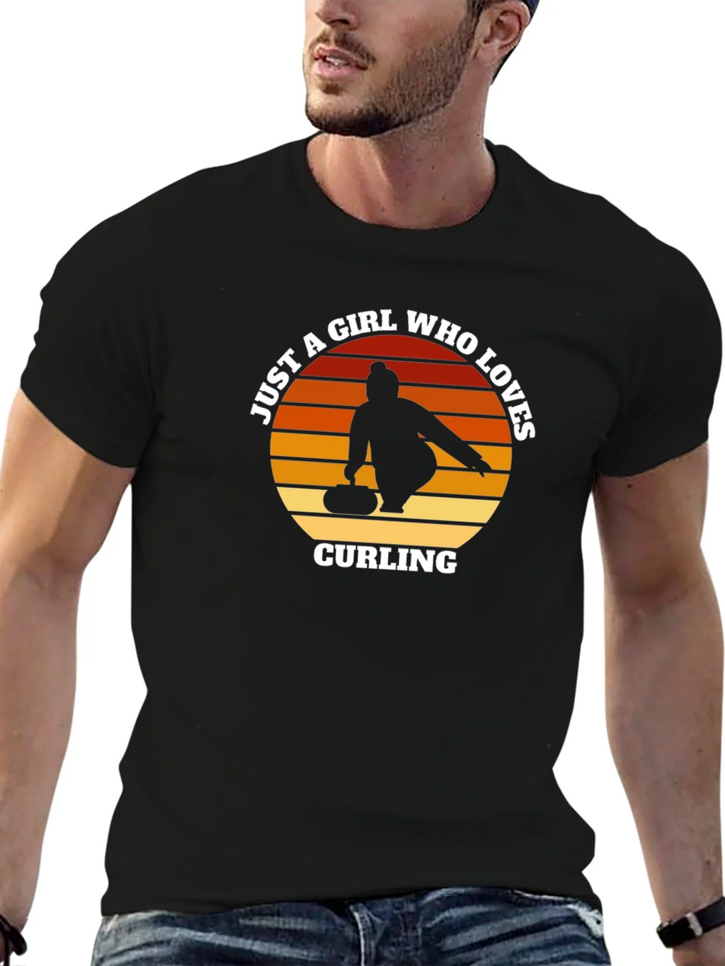 Curling Girl T-Shirt - Just A Who Loves Tee product image 5