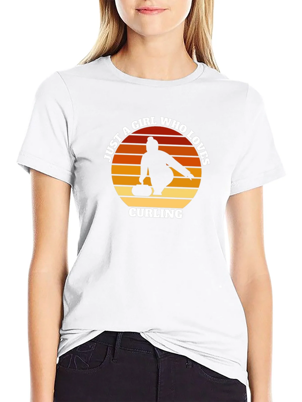 Curling Girl T-Shirt - Just A Who Loves Tee product image 7
