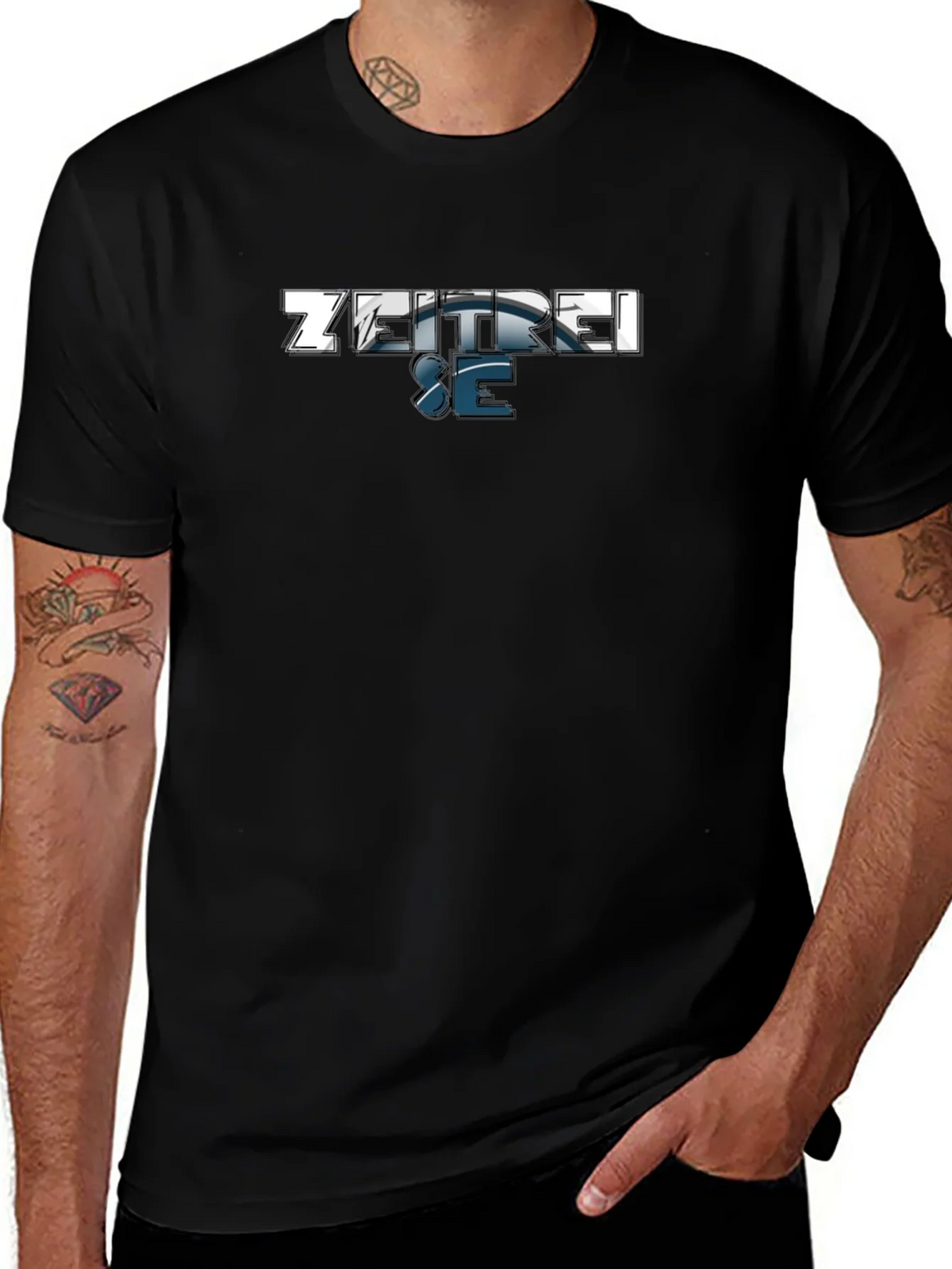 Zeitfrei SE Graphic T-Shirt - Black Cotton Blend product image 1