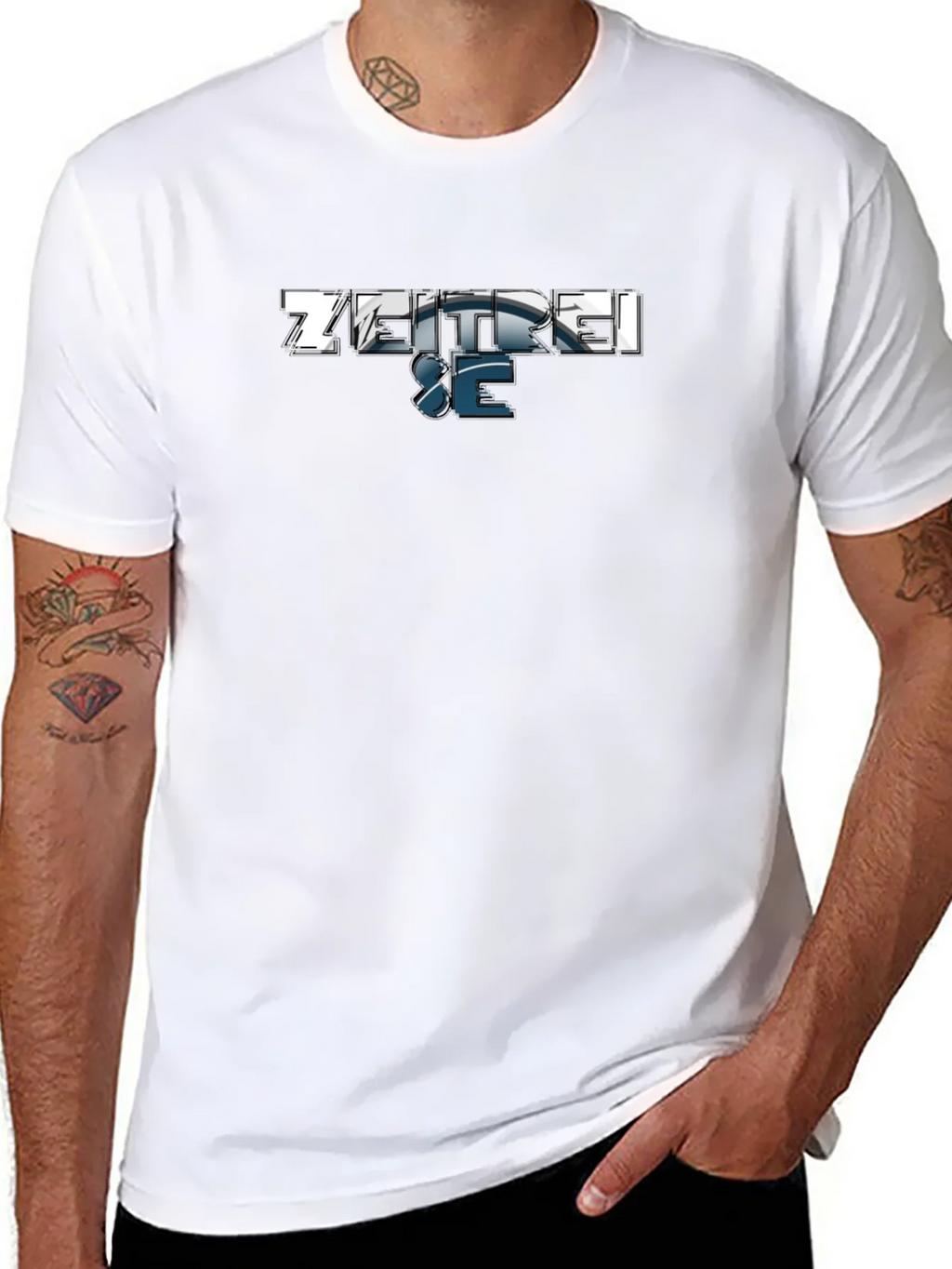 Zeitfrei SE Graphic T-Shirt - Black Cotton Blend product image 3