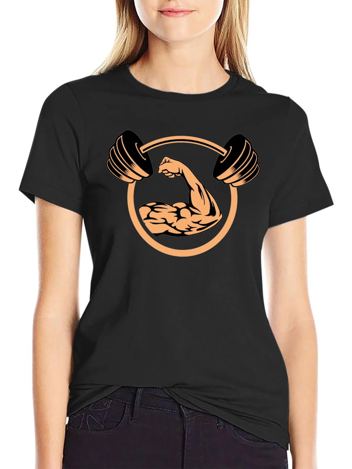 Muscle Gym T-Shirt - Fitness Design Black Tee product image 2