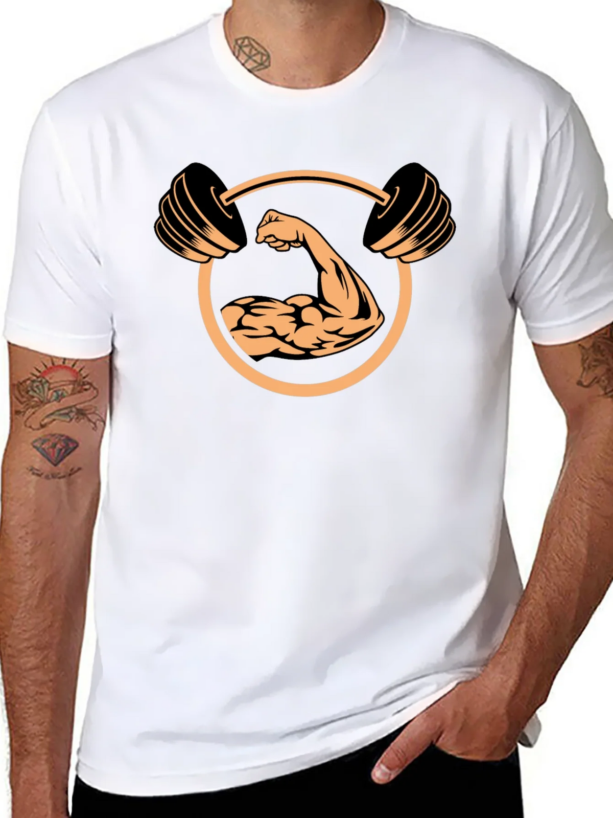 Muscle Gym T-Shirt - Fitness Design Black Tee product image 7