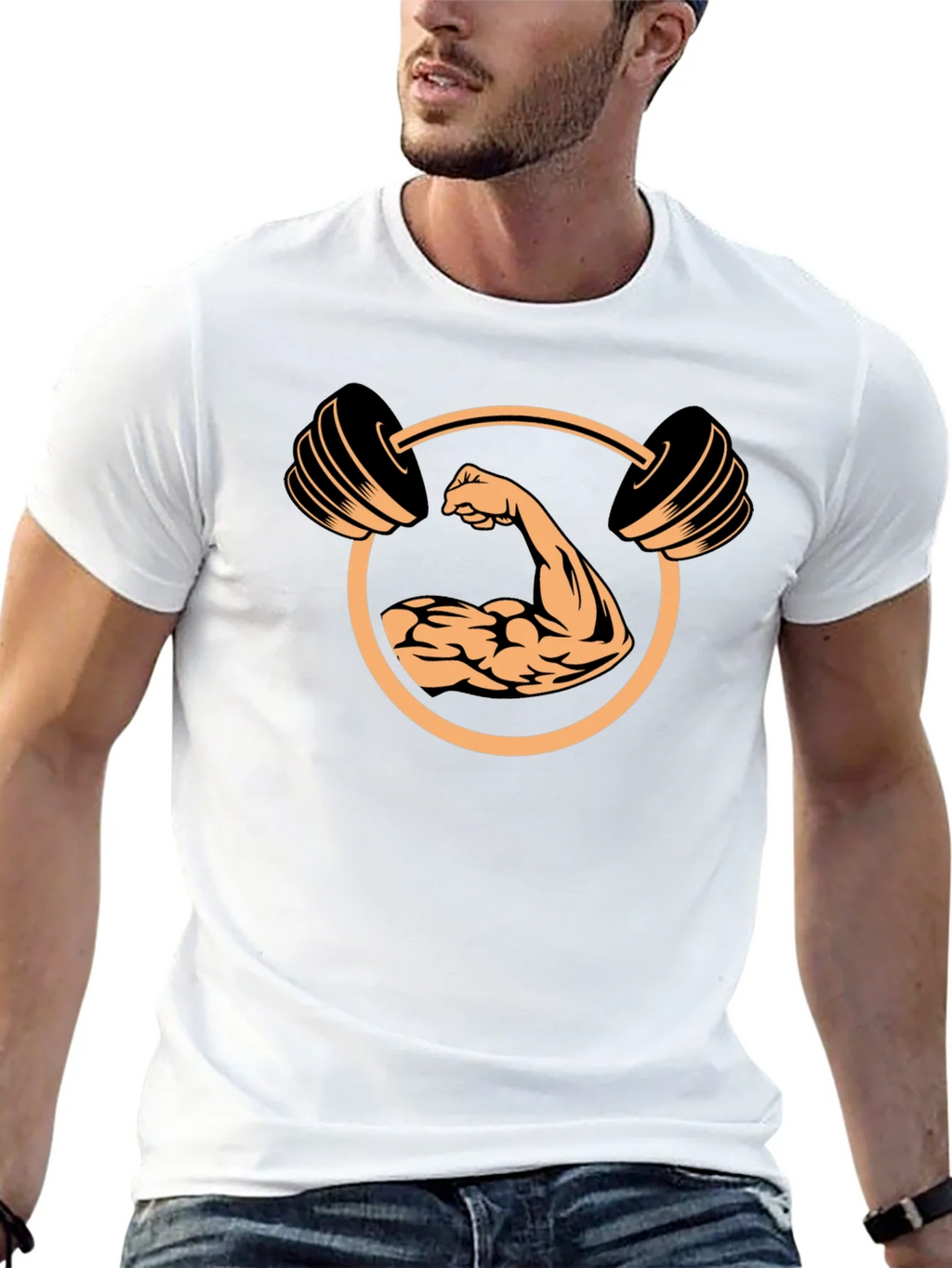 Muscle Gym T-Shirt - Fitness Design Black Tee product image 12