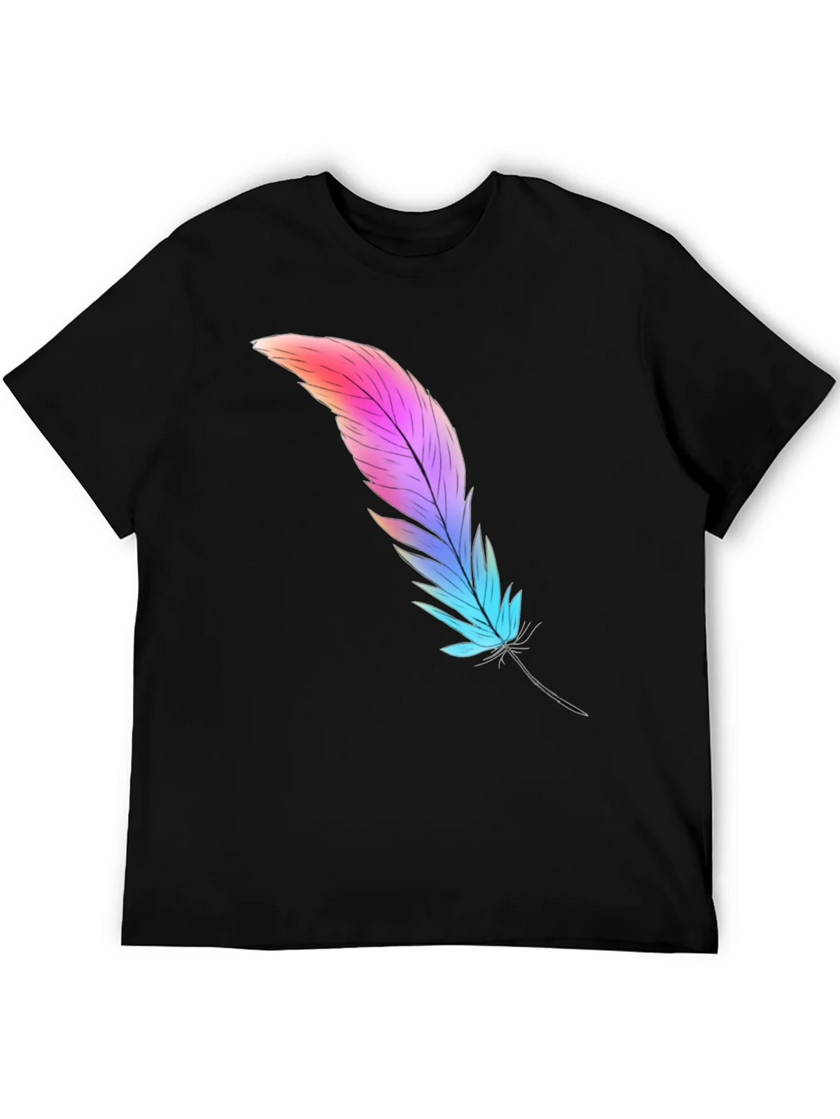 Feather Graphic Tee - Soft Cotton Blend product image 5