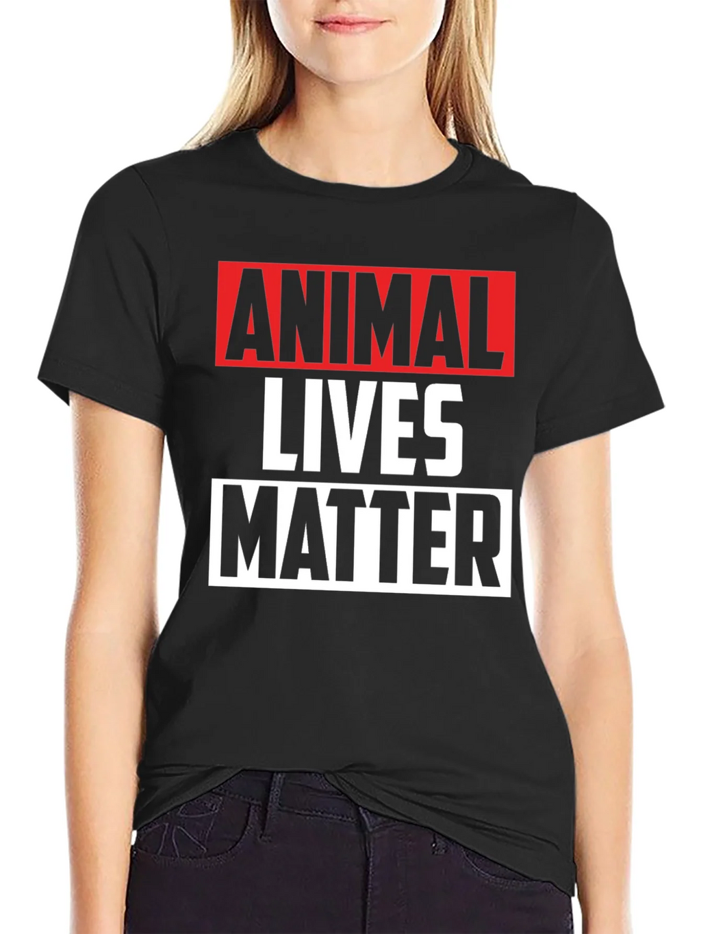 Animal Lives Matter Graphic Tee - Black Unisex T-Shirt product image 2