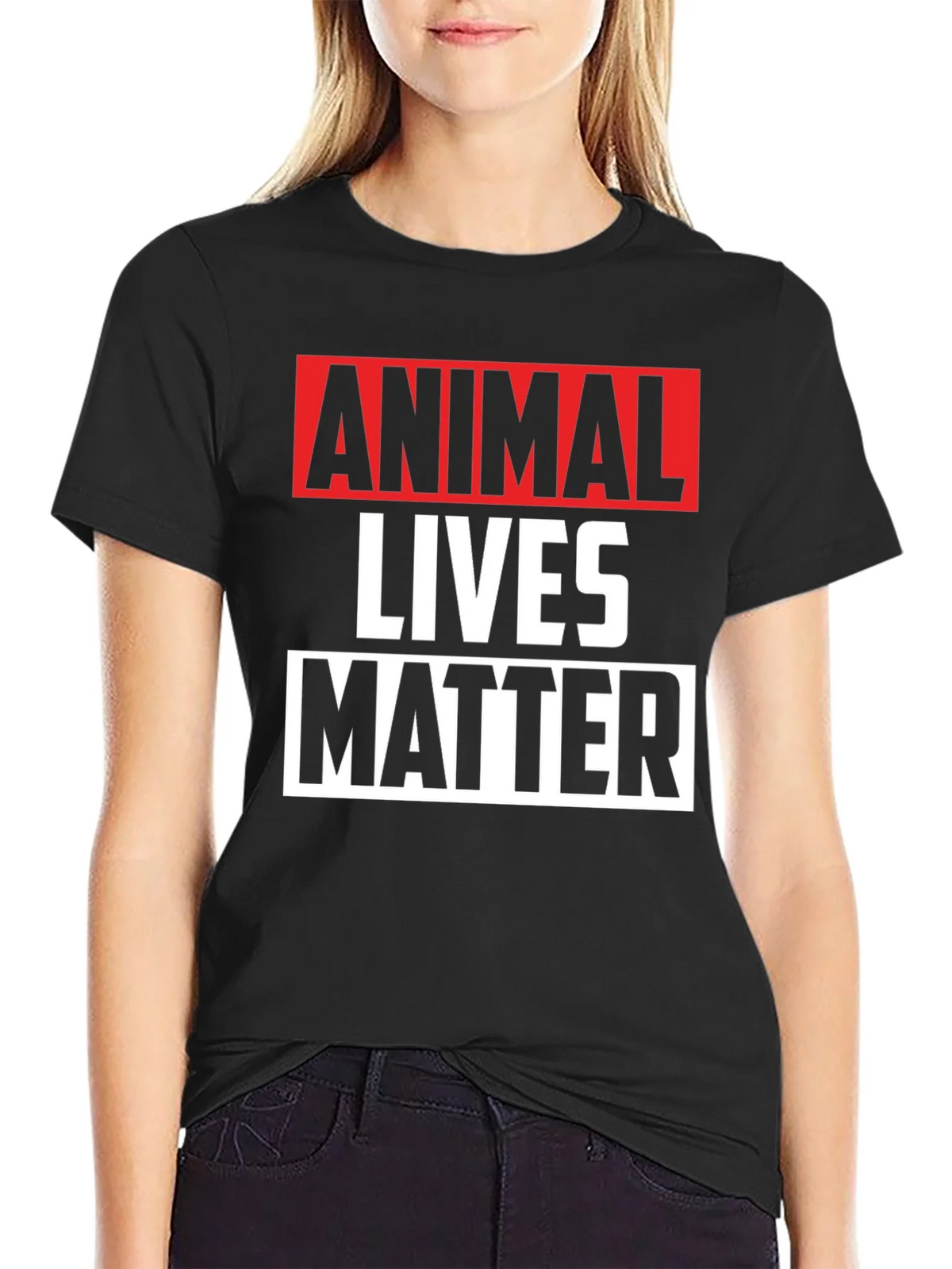 Animal Lives Matter Graphic Tee - Black Unisex T-Shirt product image 2