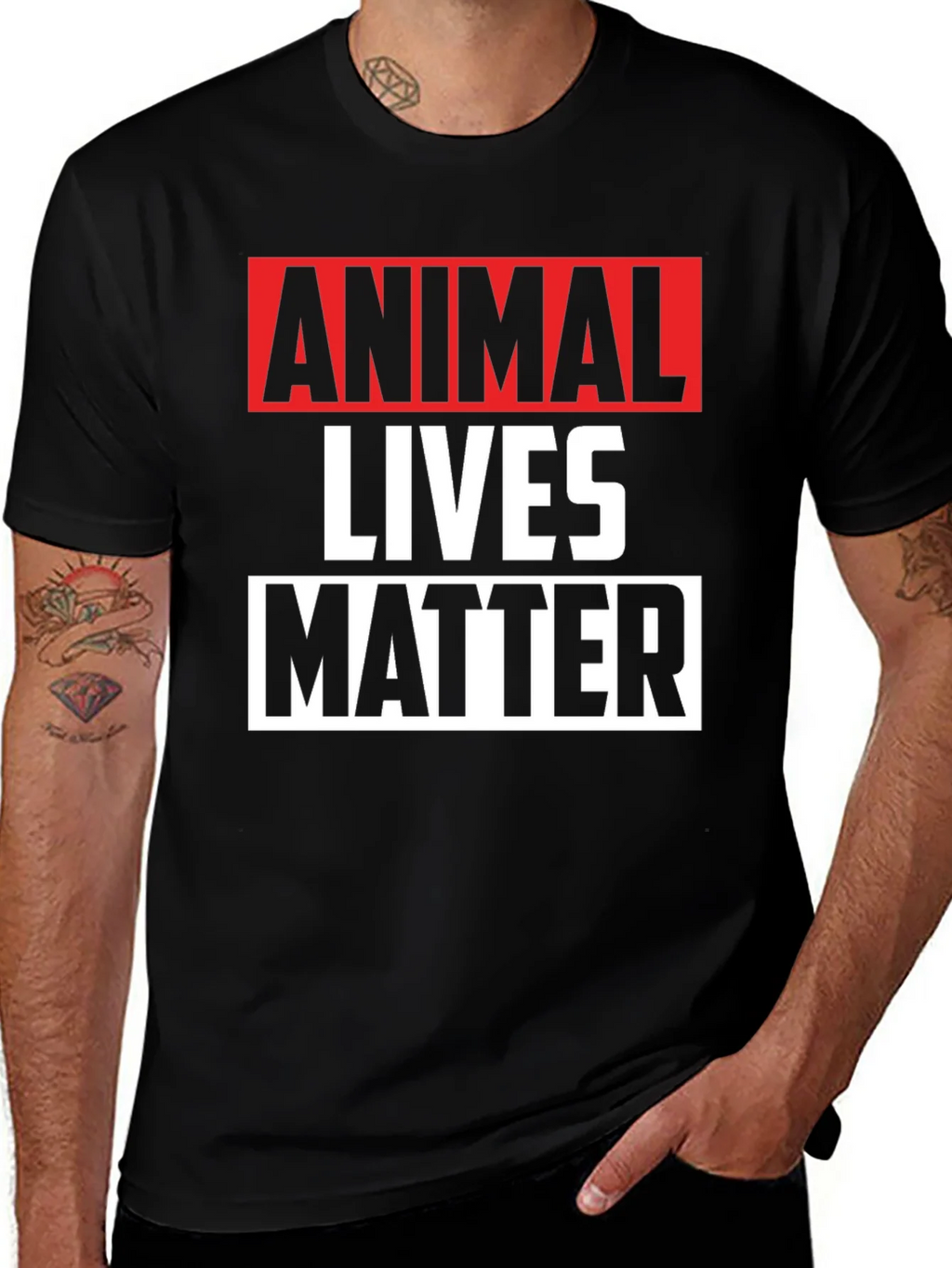 Animal Lives Matter Graphic Tee - Black Unisex T-Shirt product image 1