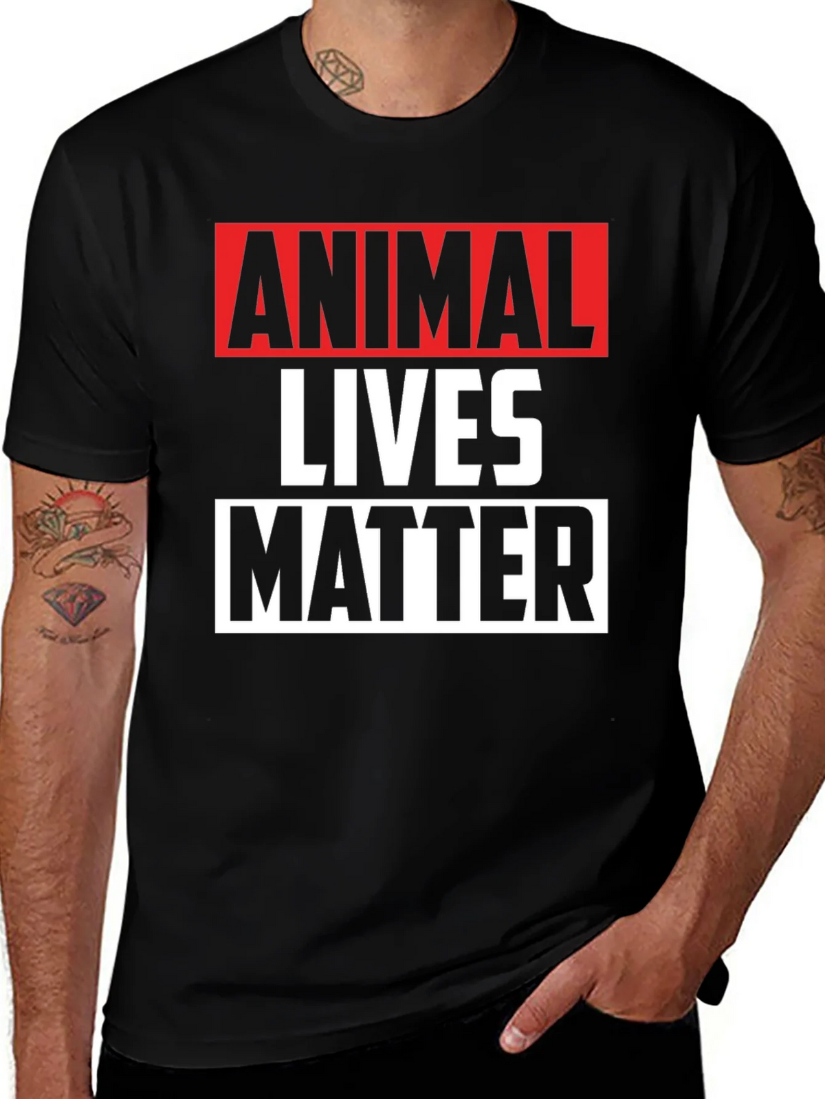 Animal Lives Matter Graphic Tee - Black Unisex T-Shirt product image 1