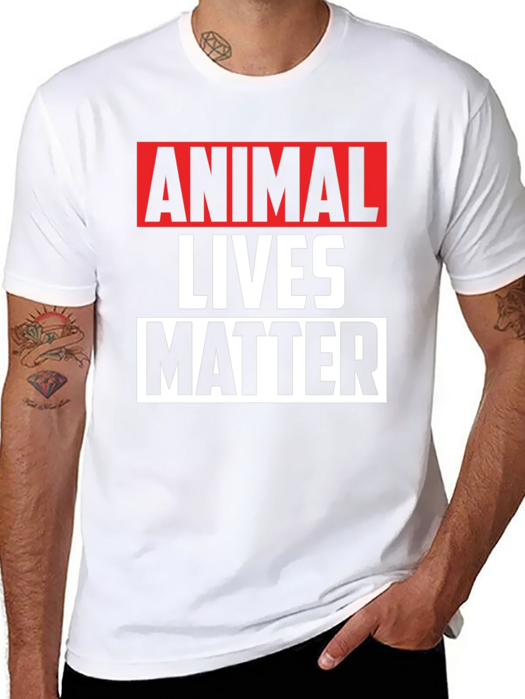 Animal Lives Matter Graphic Tee - Black Unisex T-Shirt product image 7